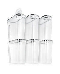 Sorbus 6 Pack (4L/16.9 Cups) Airtight Food Storage Dispensers for Beans, Pasta, Cereals, and More