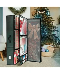 Premium Holiday Gift Wrapping Paper & Accessories Storage Organizer Box - Large