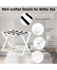 Gouun Set of 2 Folding Metal Luggage Rack Suitcase