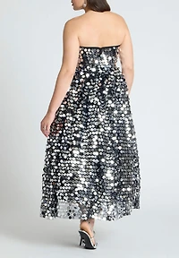 Eloquii Women's Paillette Dress With Big Skirt