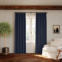 Cotton Blend Button Tab Top Curtain
