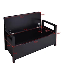 Gouun 34.5 ×15.5 ×19.5 Inch Shoe Storage Bench with Cushion Seat for Entryway