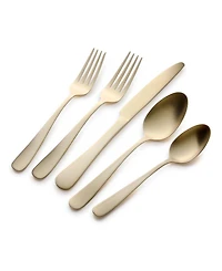 Kitchinox Alton Bay Gold Satin 20-Pc. Flatware Set, Service for 4