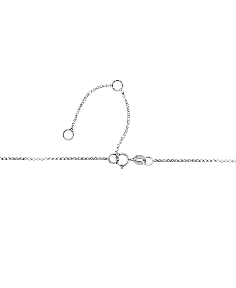 Effy White Diamond (1/5 ct. t.w.) & Black Diamond (1/4 ct. t.w.) Pendant 18" Necklace in 14k White Gold