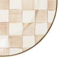 Mackenzie-Childs Mocha Check Dinner Plate
