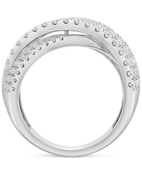 Effy Diamond Crossover Ring (1-1/2 ct. t.w.) in 14k White Gold