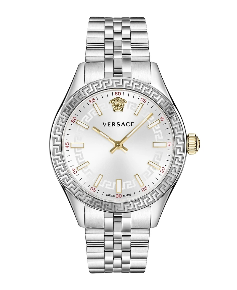 Versace Hellenyium Silver Stainless Steel Bracelet Watch, 36mm