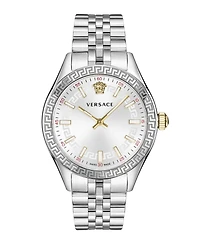Versace Hellenyium Silver Stainless Steel Bracelet Watch, 36mm