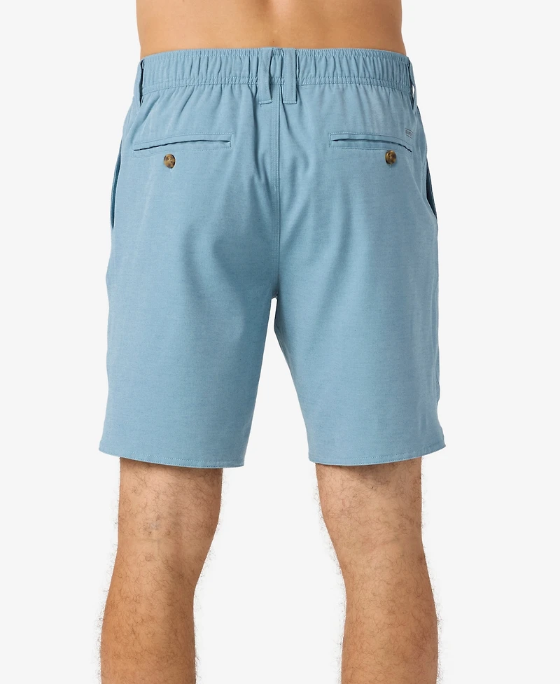 O'Neill Men's Reserve Light Check Scallop Elastic Waist Shorts