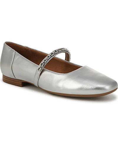 Naturalizer Women's Kelly-Chain Square Toe Mary Jane Flats