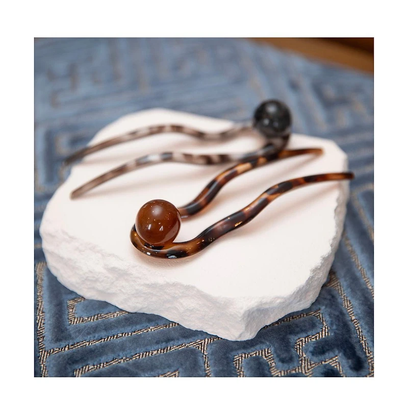 French Hair Pin Set - Tortoise + Pearl
