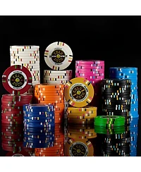 Slickblue Gold Rush Poker Chips 25-Pack - Clay Composite, Premium Quality