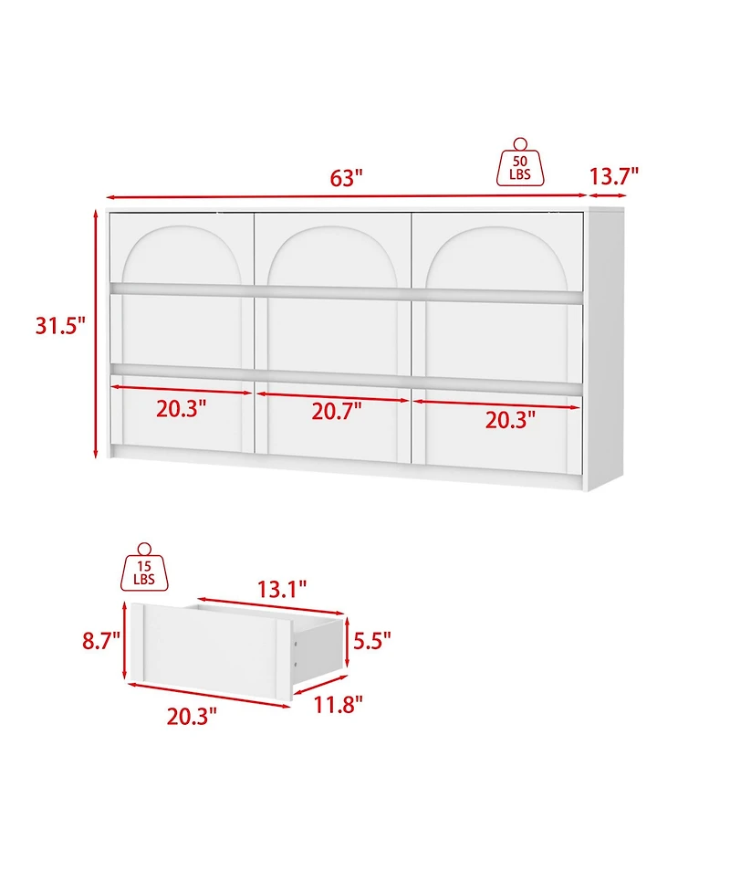 Homsee 9-Drawer Dresser With Elegent Design