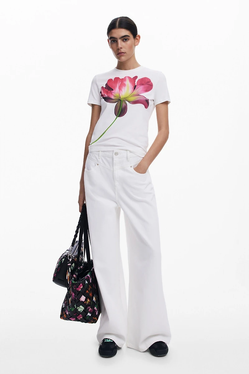 Desigual Women's Large flower T-shirt