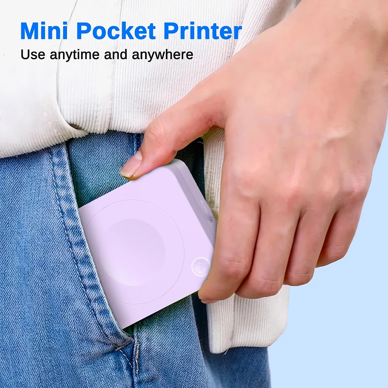 Sticker Printer, PM230 Mini Thermal Printer Bluetooth Portabel Maker with 3 Rolls of Paper, Print Pods Multiple Templates fo