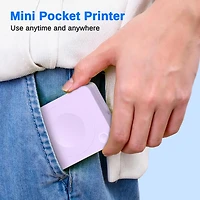 Sticker Printer, PM230 Mini Thermal Printer Bluetooth Portabel Maker with 3 Rolls of Paper, Print Pods Multiple Templates fo