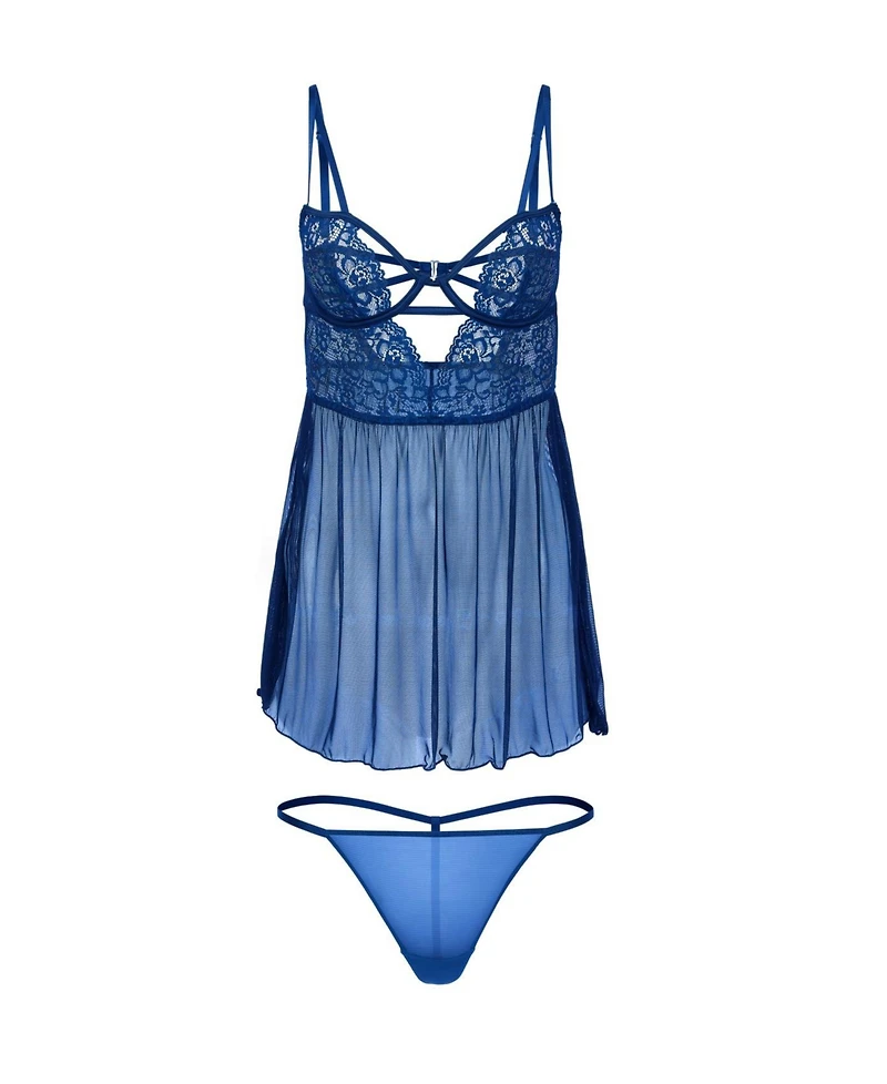 Adore Me Women's Rae Unlined Babydoll & G-String Set Lingerie