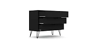 Slickblue Modern Scandinavian Style Bedroom 3-Drawer Dresser in Wood Finish