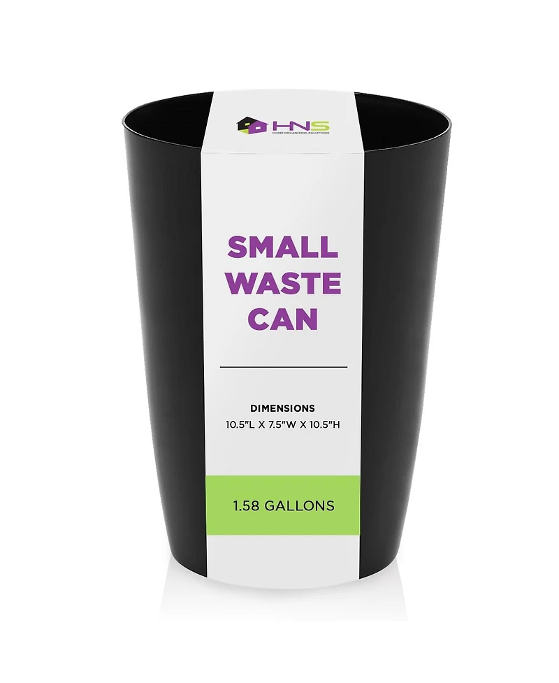 Small Trash Can with Open Top for Compact and Tight Spaces – 1.58 Gallon Capacity