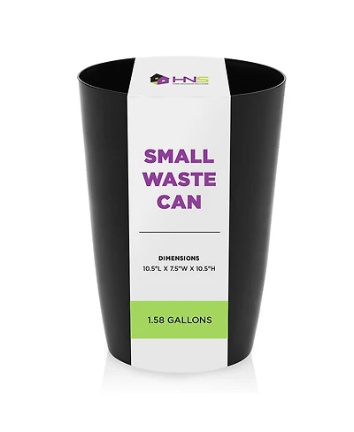 Small Trash Can with Open Top for Compact and Tight Spaces – 1.58 Gallon Capacity