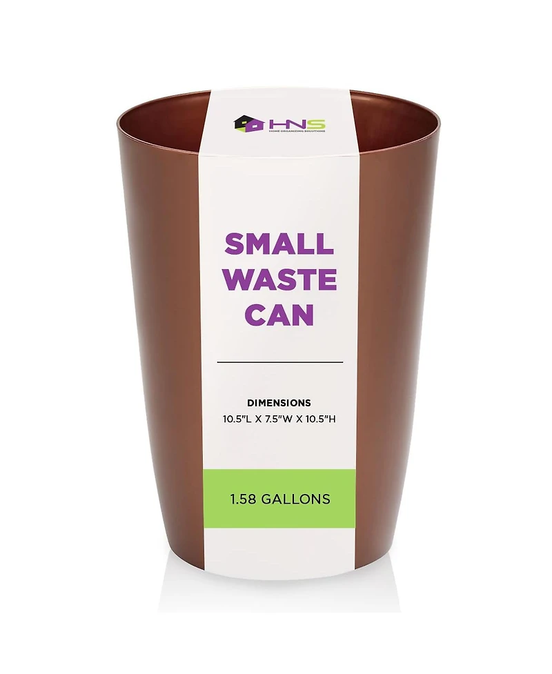 Small Trash Can with Open Top for Compact and Tight Spaces – 1.58 Gallon Capacity