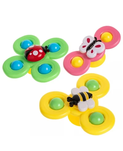 Sperric Toddler Suction Cup Spinner Toys for Toddlers, Suction Cup Fidget Spinner Bath Toys, Spinning Top Sensory Toys 1-3