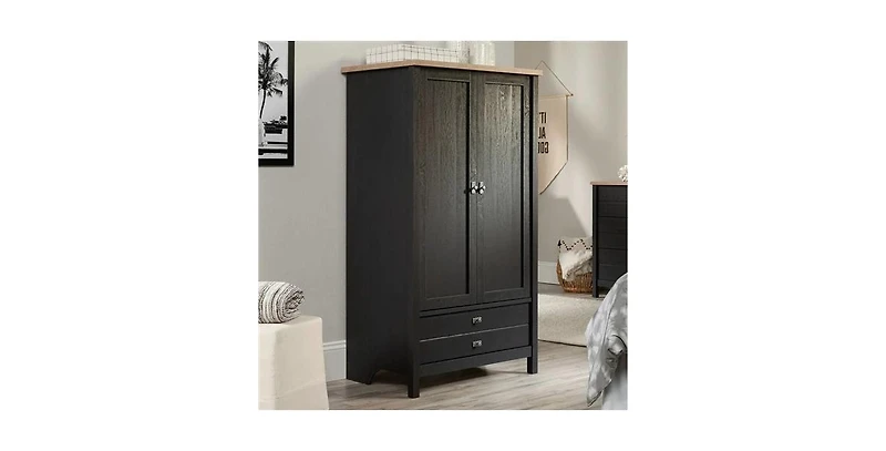 Wardrobe Armoire Cabinet with Bottom Drawer – Stylish Storage Solution for Bedrooms, Guest Rooms, or Entryways