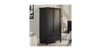 Wardrobe Armoire Cabinet with Bottom Drawer – Stylish Storage Solution for Bedrooms, Guest Rooms, or Entryways