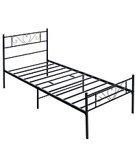 Gouun Twin Xl Metal Bed Frame with Heart-shaped Headboard