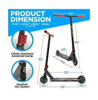 Hurtle Pro Stunt Scooter With High Impact Wheels - Gravity in Resurrection