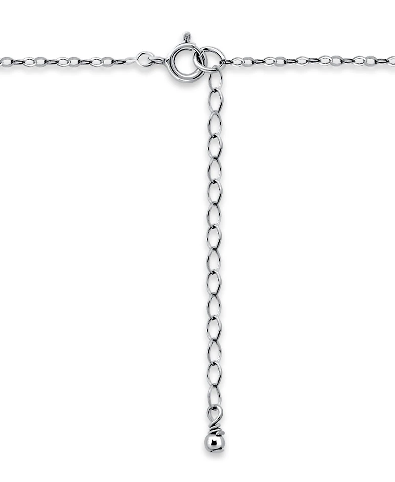 Macy's Oxidized Beaded Open Circle Pendant Necklace