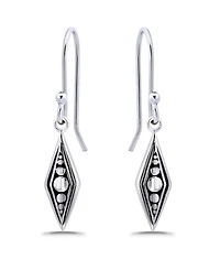 Macy's Oxidized Diamond Shape Drop Earrings
