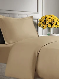 Premium Microfiber Duvet Cover Set - Twin Cream