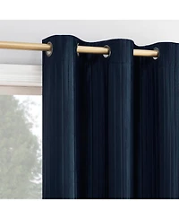 Cascade Pleated Velvet Blackout Grommet Curtain Panel