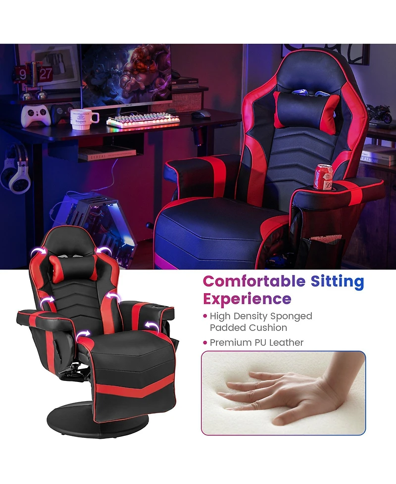 Gouun Massage Video Gaming Recliner Chair with Adjustable Height