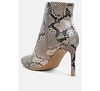 Tatria Textured Stiletto Heel Ankle Boots Women