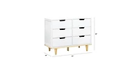 Slickblue Modern Mid-Century Style 6-Drawer Double Dresser
