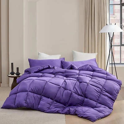 Snorze Cloud Comforter Set - Coma Inducer Ultra Cozy Bamboo - Oversized Comforter in Passion Flower,Qn