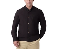 KingSize Big & Tall Gauze Mandarin Collar Shirt