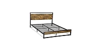 Modern Farmhouse Platform Bed Frame with Wood Panel Headboard Footboard