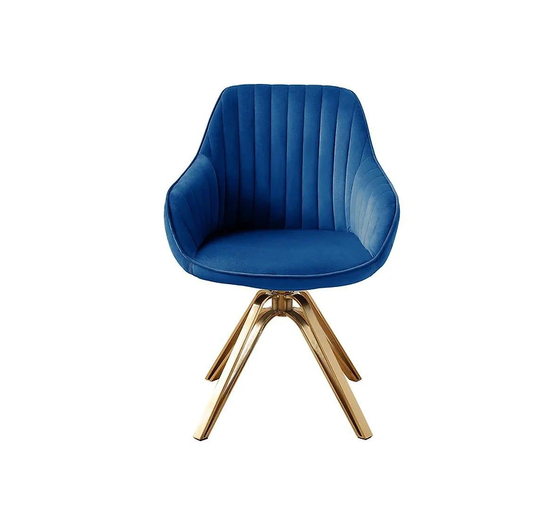 Homlux Mordern Swivel Accent Chair Upholstered Velvet Armchair w/Gold Legs For Bedroom&Home Office&Dining Room,Cinnamon/Grey/Green/Mazarine/Off-White