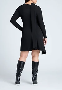 Eloquii Women's Scarf Neck Jersey Mini Dress