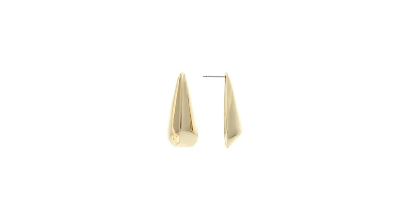 Polished Geometric Teardrop Earrings