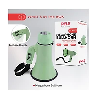 Pyle Portable Megaphone with Siren, 20 Watt Power, Aux Input for MP3, Automatic Siren, Lightweight