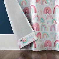 Rainbows Print 100% Blackout Grommet Curtain Panel