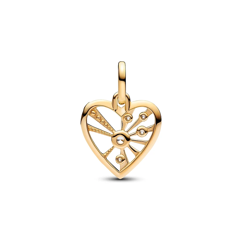Pandora Heart and Rays Clear Medallion Charm