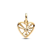 Pandora Heart and Rays Clear Medallion Charm