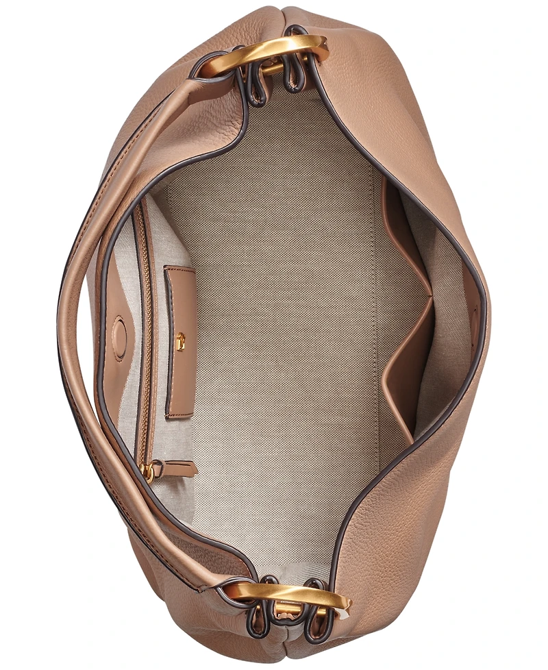 Donna Karan New York Glenwood Leather Shoulder with Tassel Detail