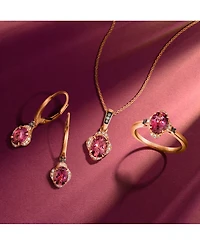 Le Vian Passion Fruit Tourmaline (1-1/20 ct. t.w.) & Diamond (1/20 ct. t.w.) 20" Adjustable Pendant Necklace in 14k Rose Gold