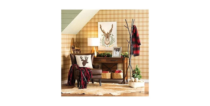 Metal Tree Branch Style Coat Rack with Multiple Hooks for Entryway or Hallway Storage